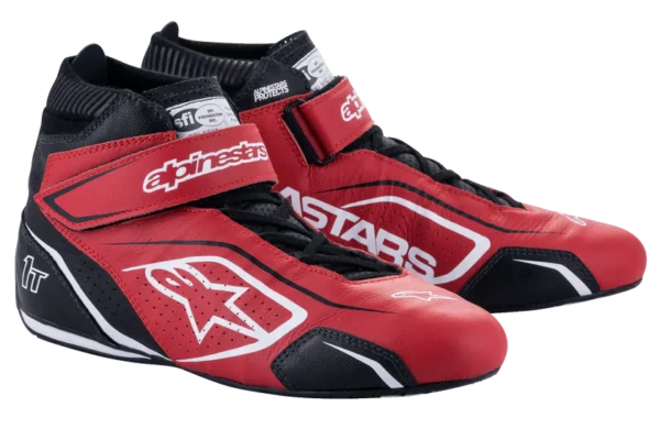 ALPINESTARS TECH-1 T V3 SHOES RED BLACK WHITE
