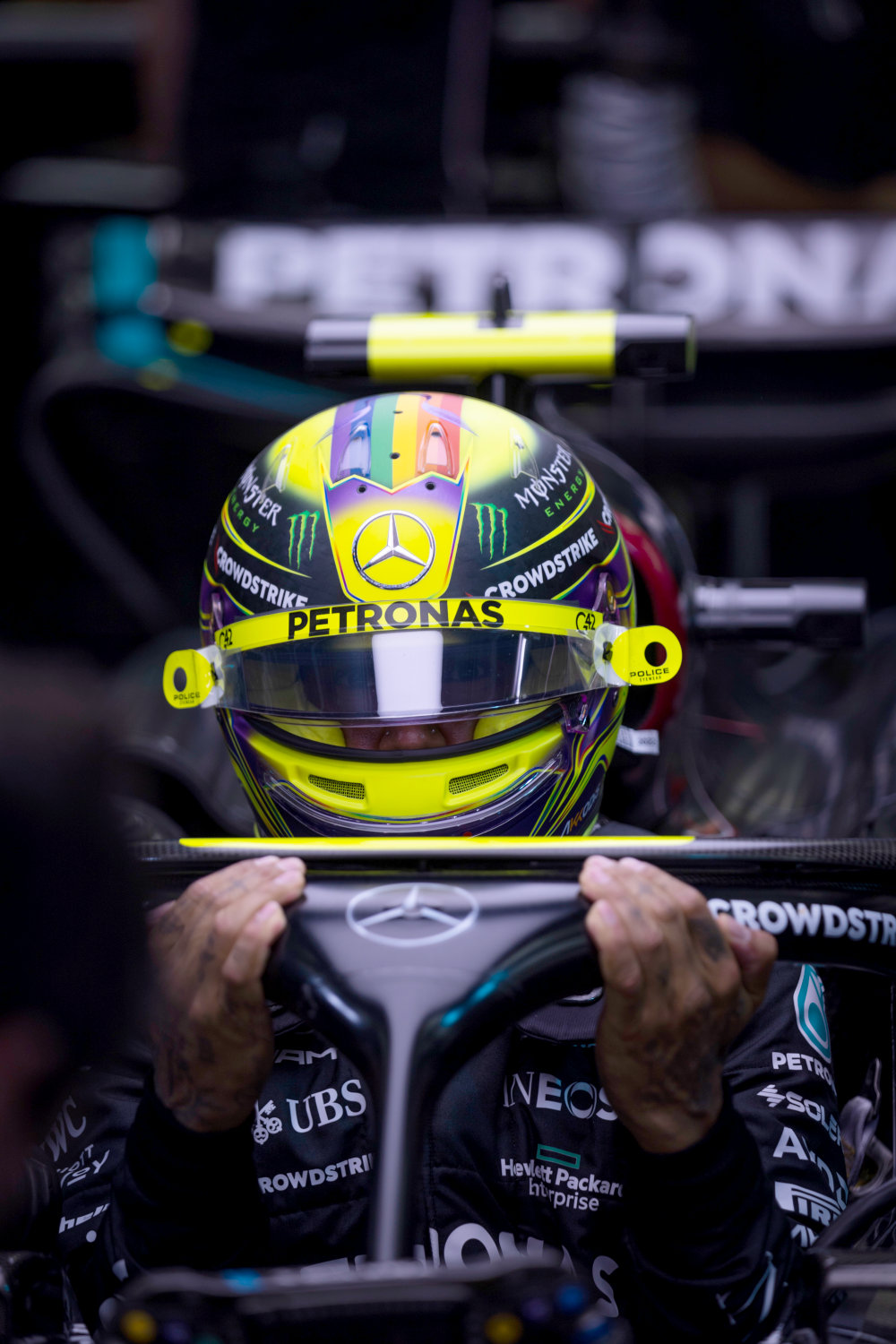 Lewis Hamilton Bell Auto Racing Athlete 2023