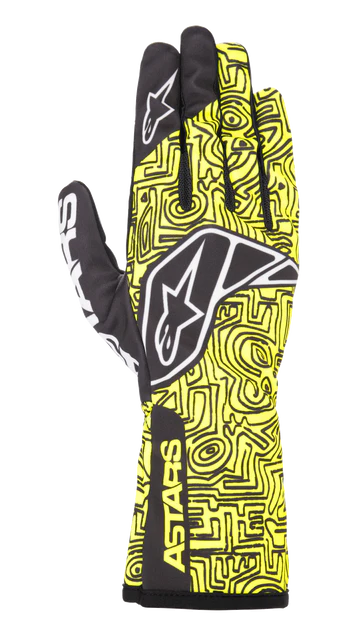 TECH-1 K RACE V2 GLOVE VERTICAL FLURO YELLOW