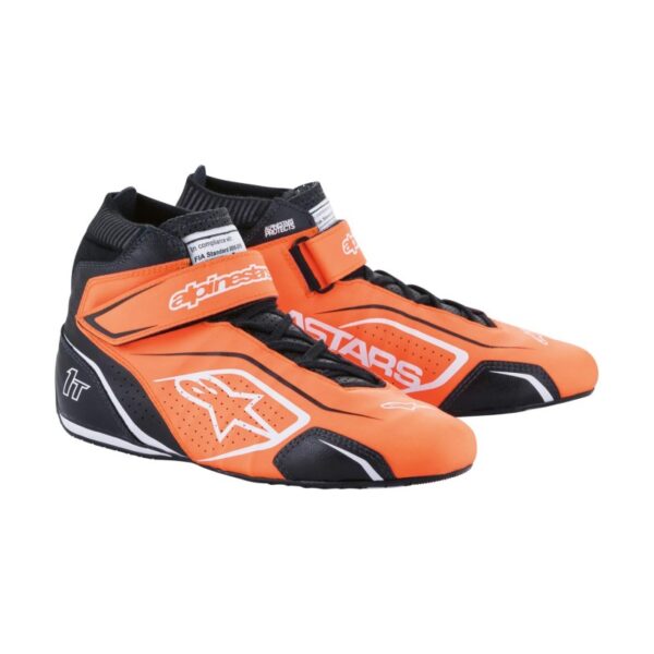 ALPINESTARS TECH-1 T V3 SHOES ORANGE BLACK WHITE