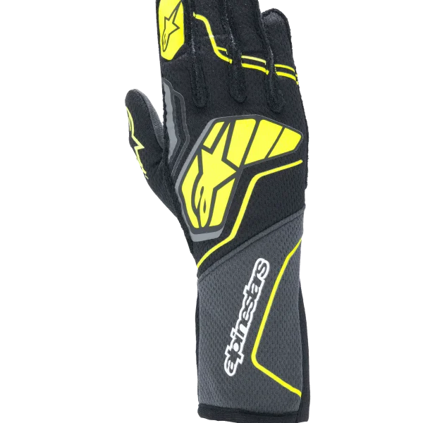 ALPINESTARS TECH-1 ZX V4 FIA GLOVE BLACK/FLURO YELLOW