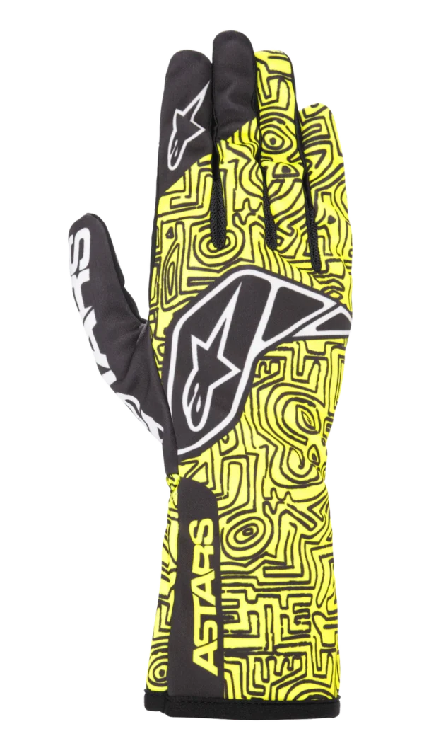 ALPINESTARS TECH-1 K RACE V2 GLOVE VERTICAL FLURO YELLOW