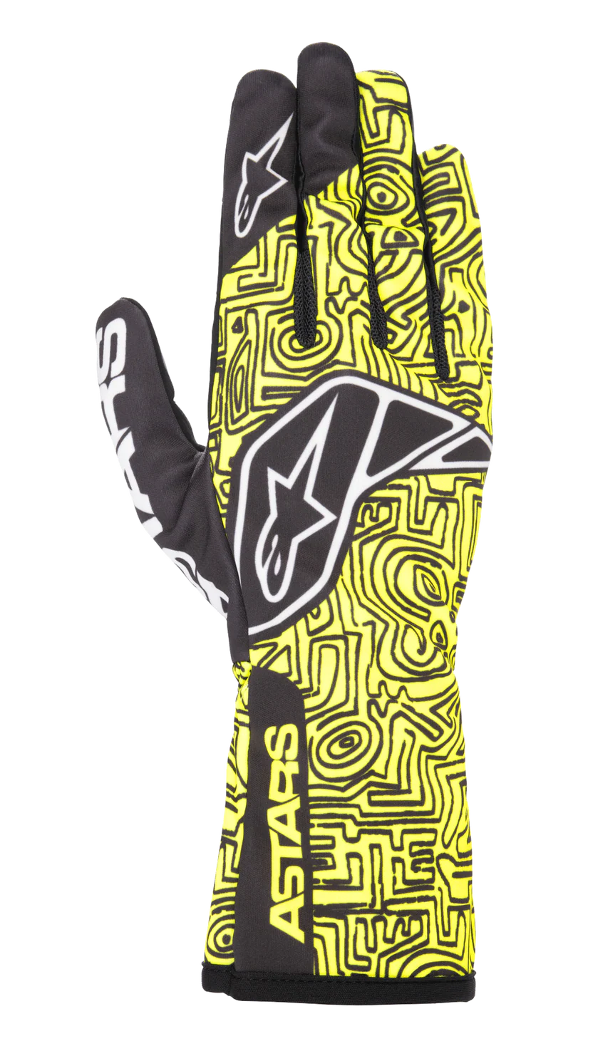 ALPINESTARS TECH-1 K RACE V2 GLOVE VERTICAL FLURO YELLOW