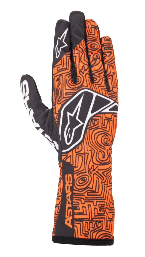 ALPINESTARS TECH-1 K RACE V2 GLOVE VERTICAL FLURO ORANGE