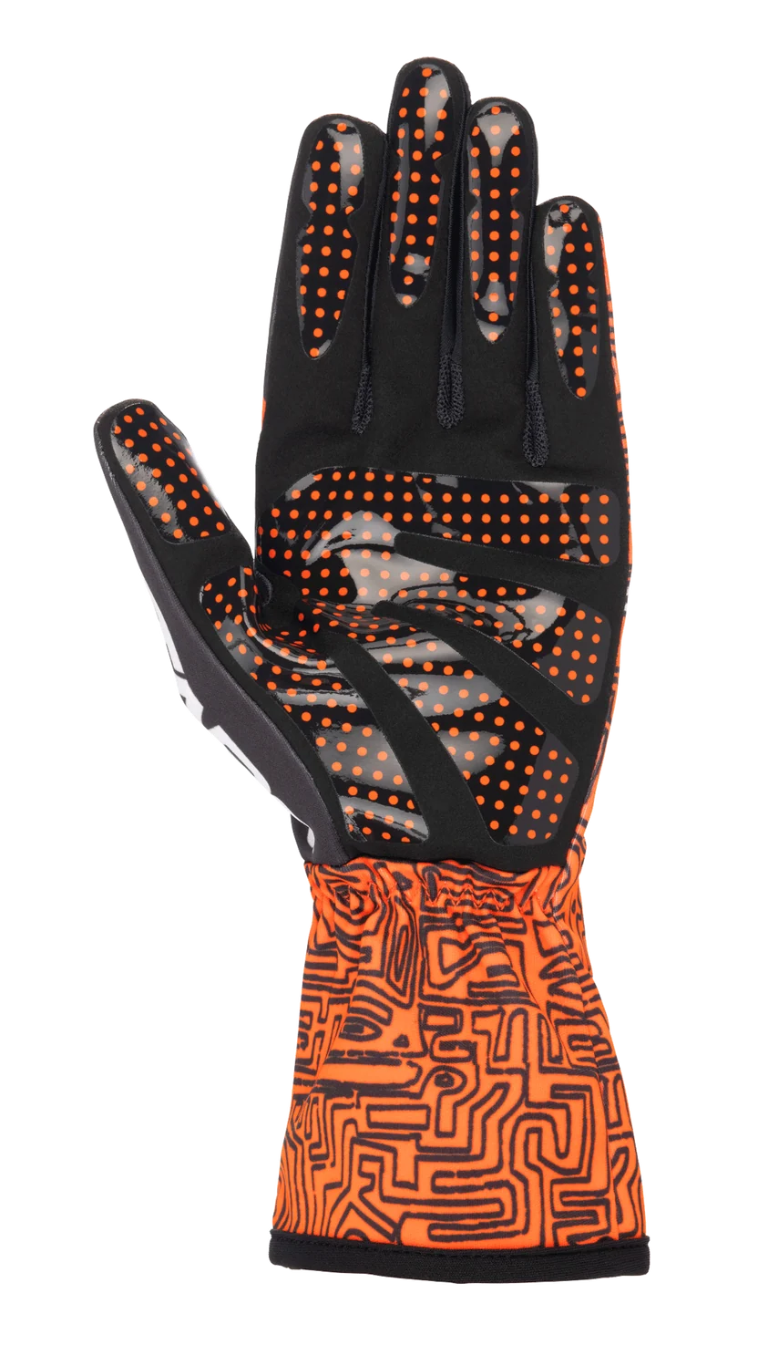 ALPINESTARS TECH-1 K RACE V2 GLOVE VERTICAL FLURO ORANGE - Image 2
