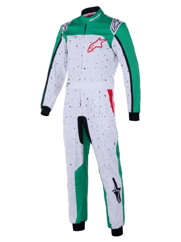 ALPINESTARS KART SUIT - KMX9 V3 263 GRAPHIC 6 -WHT/GRN/RD