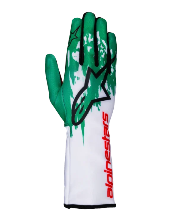 ALPINESTARS TECH 1 K V3 Karting Glove White / Green / Red