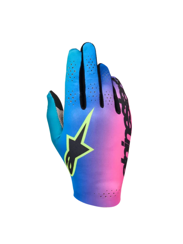 ALPINESTARS SIM GLOVES PINK CYAN YELLOW